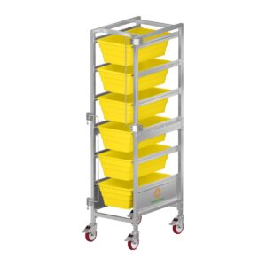 Power Knot, SBH-180, Lug Cart, Stainless Steel, 6 Bin